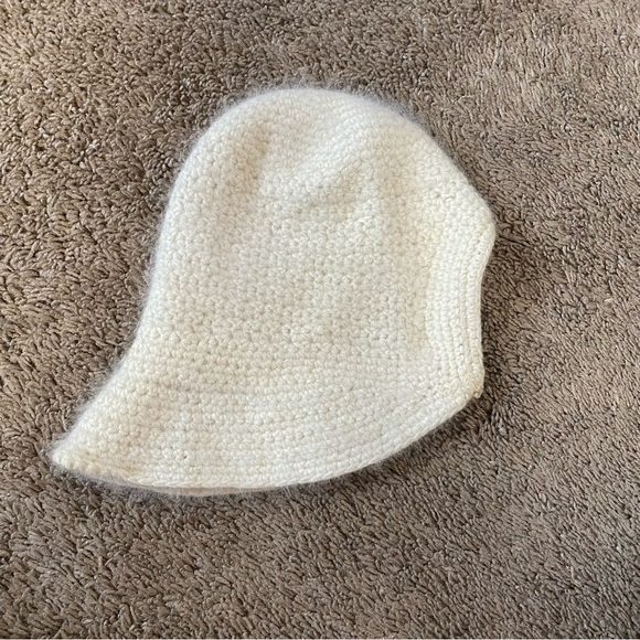 VTG 60’s Ivory Mohair Floppy Hat - Picture 9 of 13